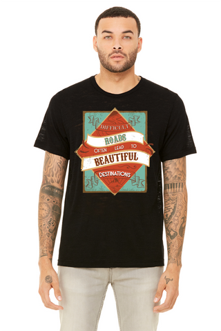 Difficult Roads - Printed T-Shirt  for Men