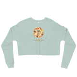 Grateful Heart - Printed Crop Sweatshirt for Women